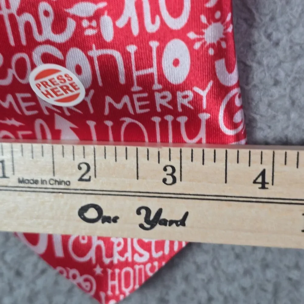 Christmas Musical Necktie Red Novelty Holiday Party Tie New Festive